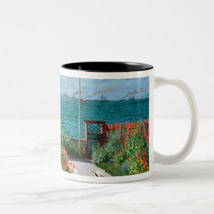 Caneca De Café Em Dois Tons Claude Monet   o terraço em Sainte-Adresse, 1867