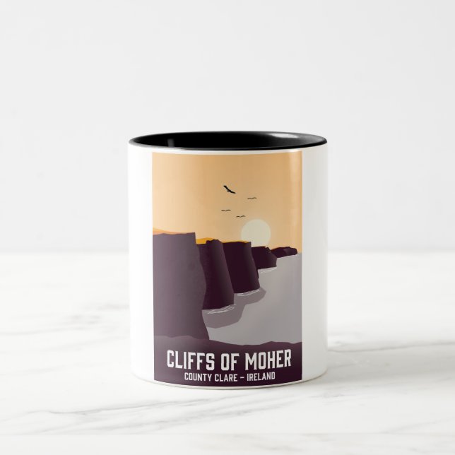 Caneca De Café Em Dois Tons Cliffs of Moher County Clare, Irlanda. (Centro)