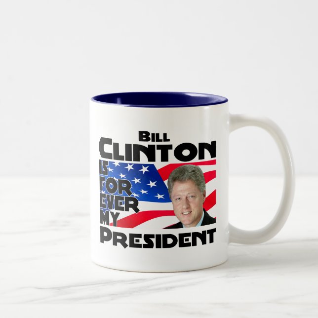 Caneca De Café Em Dois Tons Clinton para sempre (Direita)