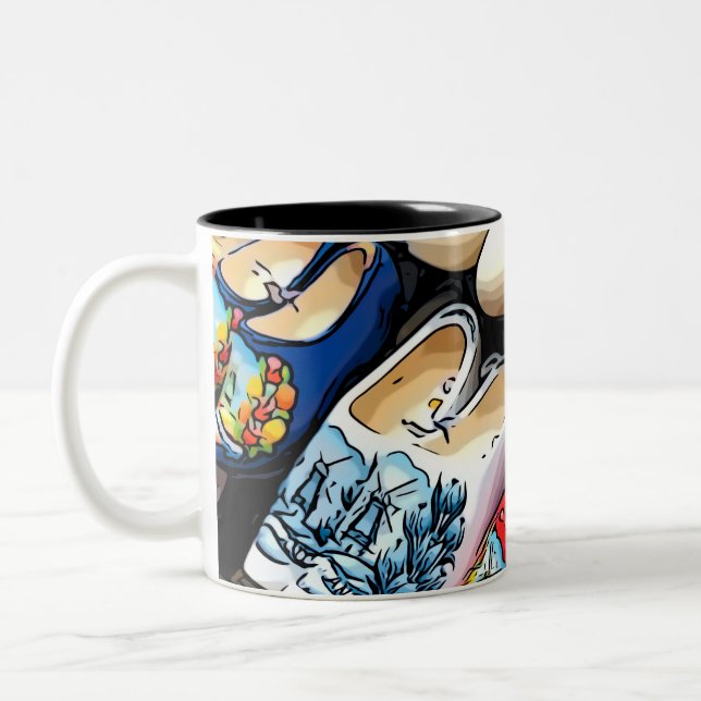 Caneca De Café Em Dois Tons Clogs Mug - Amsterdam, Países Baixos/Holanda (Esquerda)