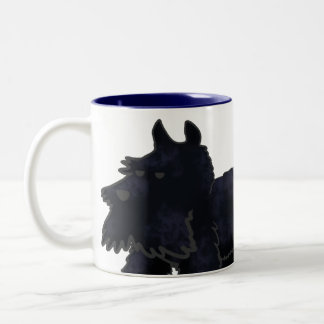 Caneca De Café Em Dois Tons Close up do Scottie
