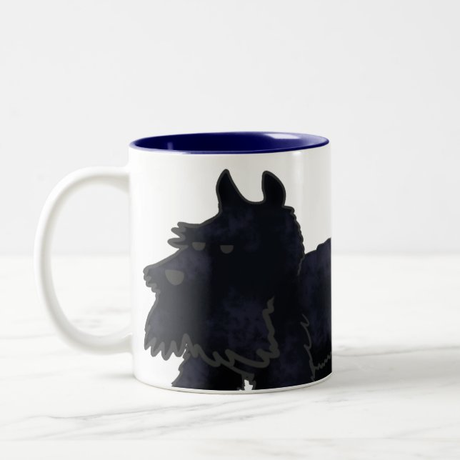 Caneca De Café Em Dois Tons Close up do Scottie (Esquerda)