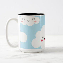 Caneca De Café Em Dois Tons Cloud Theme Classic Mug