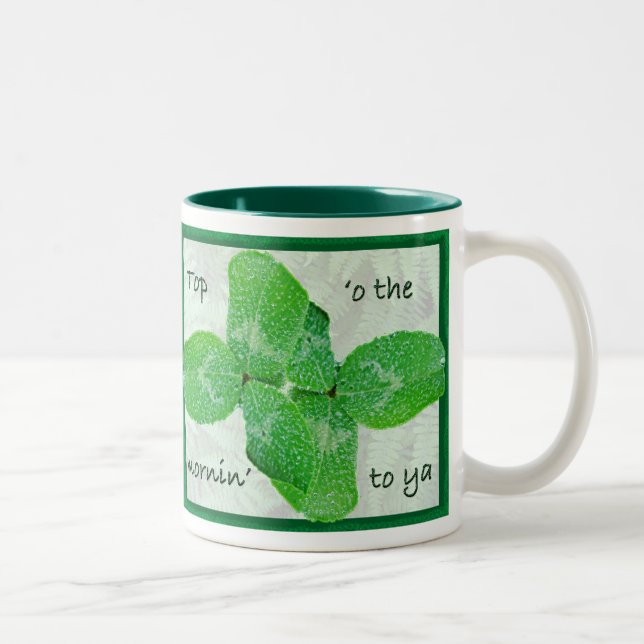 Caneca De Café Em Dois Tons Clover St Patty's Day Mug (Direita)