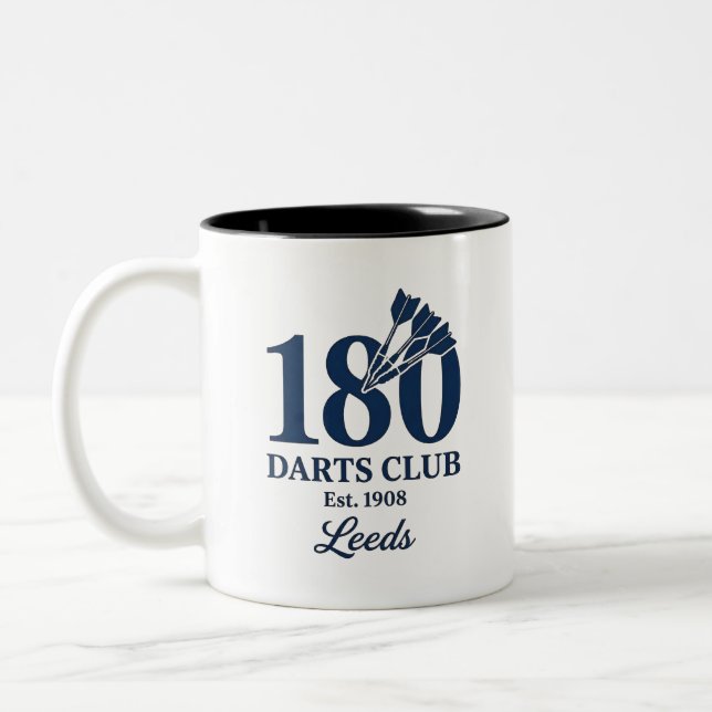 Caneca De Café Em Dois Tons Clube de Dardos Leeds Est 1908 (Esquerda)