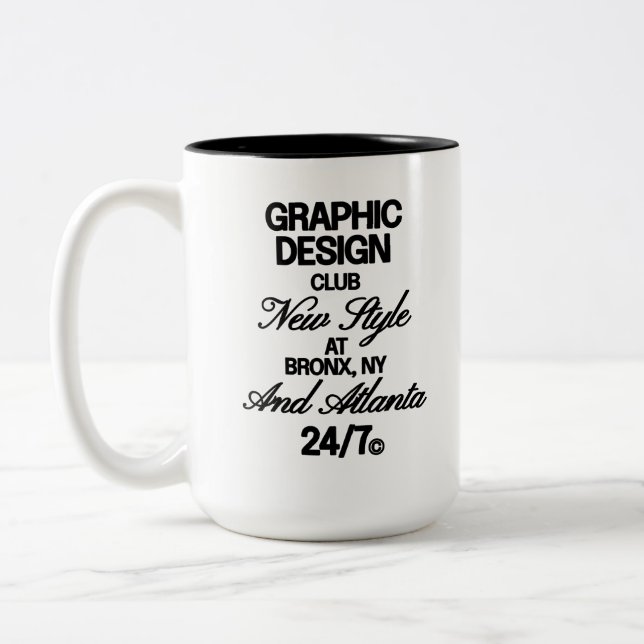 Caneca De Café Em Dois Tons Clube de Design gráfico (Esquerda)