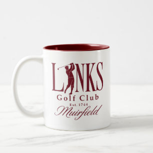 Caneca De Café Em Dois Tons Clube de Golfe Links Muirfield Est 1744