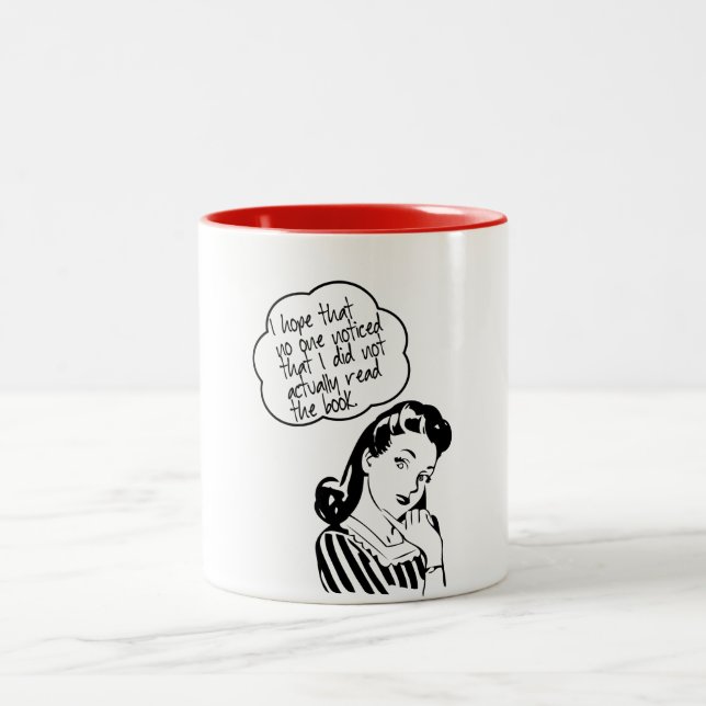 Caneca De Café Em Dois Tons Clube de leitura - esperança de I - retro (Centro)