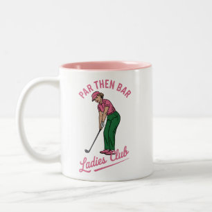 Caneca De Café Em Dois Tons Clube de Senhoras Par de Golfe Então Bar Golfe Gol