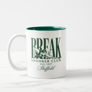 Caneca De Café Em Dois Tons Clube de Snooker Break Sheffield Est 1927