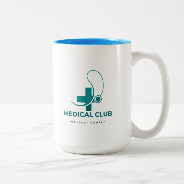 Caneca De Café Em Dois Tons Clube Médico (Direita)