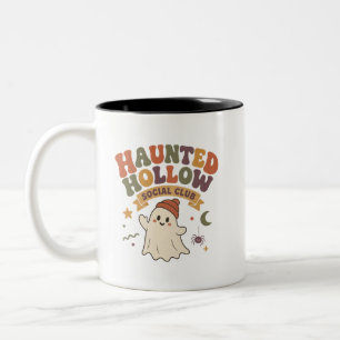 Caneca De Café Em Dois Tons Clube Social Haunted Hollow Fantasma