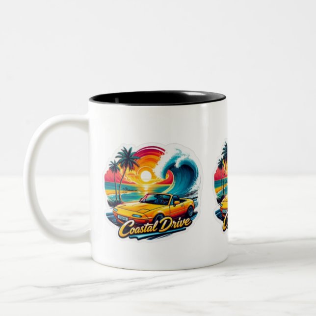 Caneca De Café Em Dois Tons Coastal Drive (Esquerda)