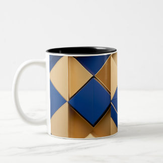 Caneca De Café Em Dois Tons Cobalto Design Mug