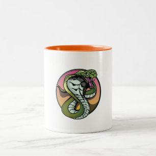 Caneca De Café Em Dois Tons Cobra