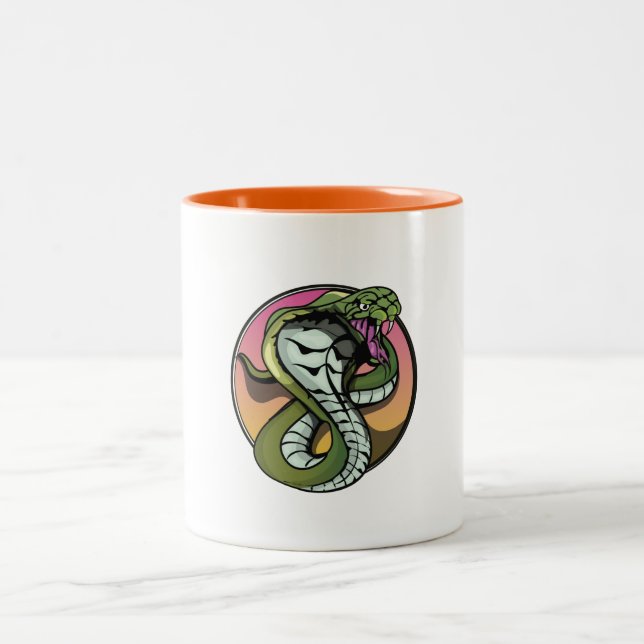 Caneca De Café Em Dois Tons Cobra (Centro)