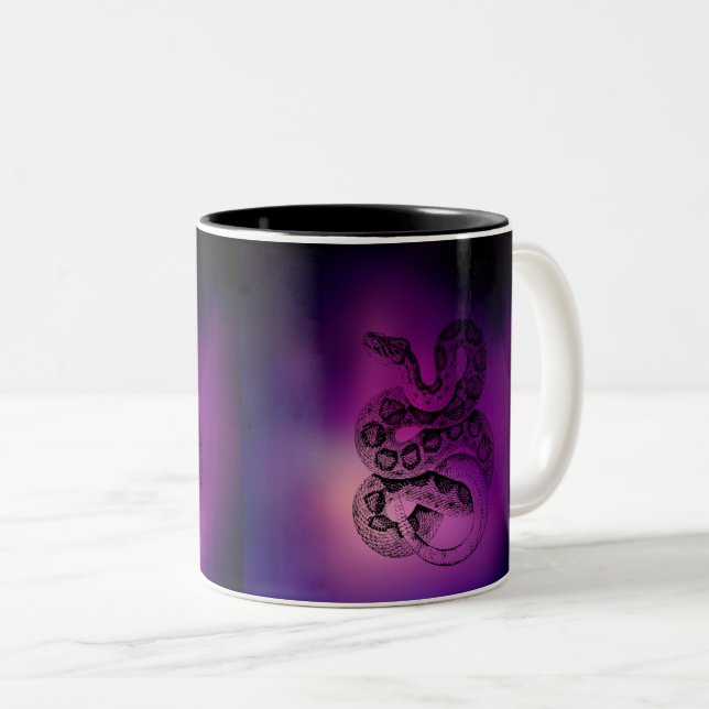 Caneca De Café Em Dois Tons Cobra Art Mug (Frente Esquerda)