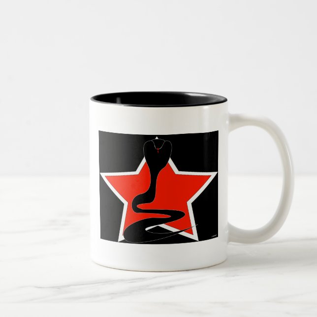 Caneca De Café Em Dois Tons Cobra com Red Star Mug (Direita)