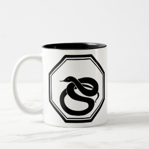 Caneca De Café Em Dois Tons Cobra preto