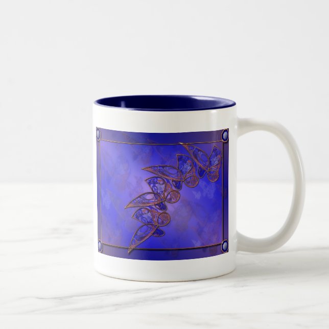 Caneca De Café Em Dois Tons Cobre Butterflies Mug (Direita)