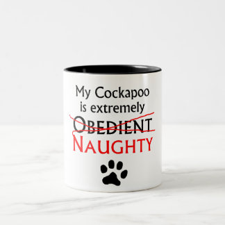 Caneca De Café Em Dois Tons Cockapoo impertinente