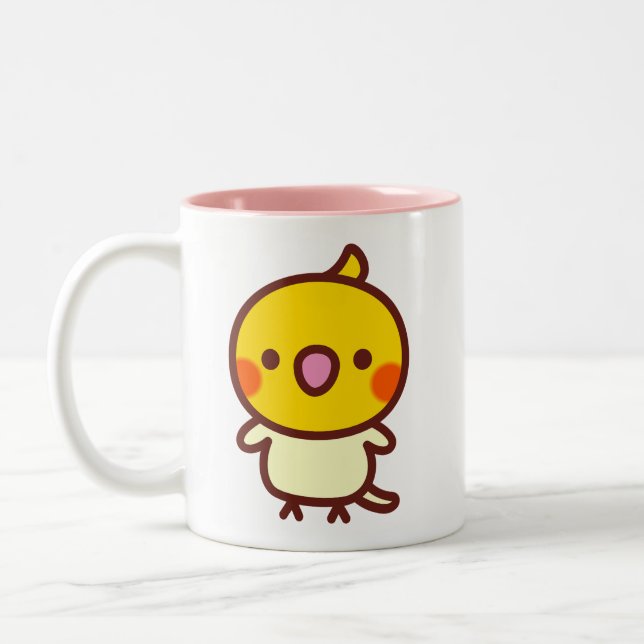 Caneca De Café Em Dois Tons Cockatiel lutino (Esquerda)
