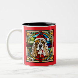 Caneca De Café Em Dois Tons Cocker Spaniel Vidro Arranjado