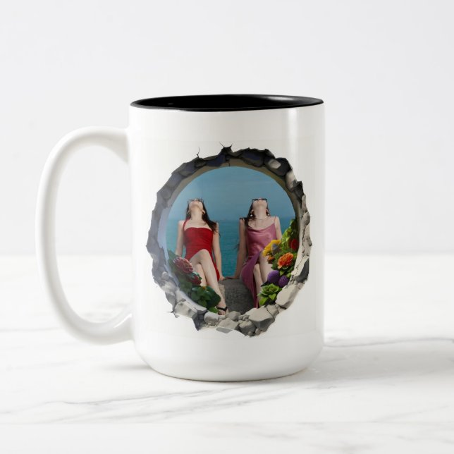 Caneca De Café Em Dois Tons coco (Esquerda)