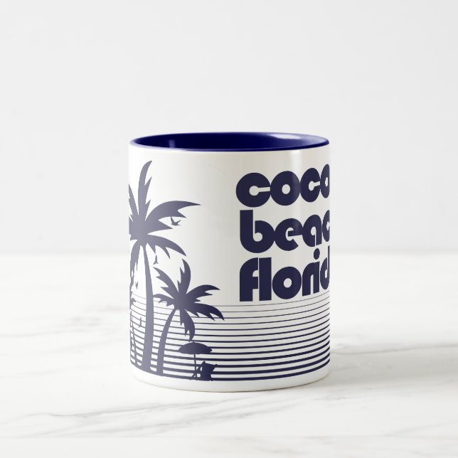 Caneca De Café Em Dois Tons Cocoa Beach Florida (Centro)
