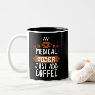 Caneca De Café Em Dois Tons Cód. Médico Apenas Adicione Almofadas De Café Puls