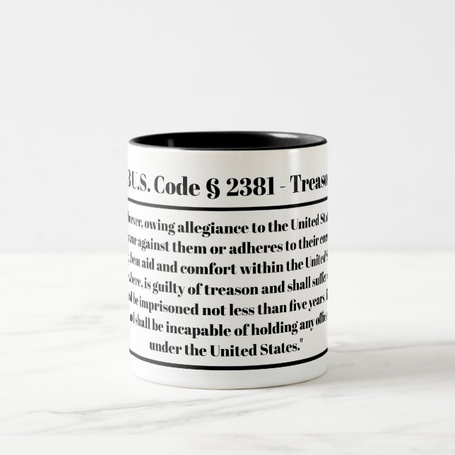 Caneca De Café Em Dois Tons Código Americano § 2381 - Tason Mug (Centro)
