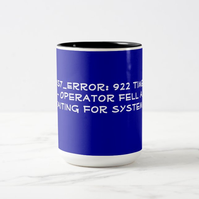 Caneca De Café Em Dois Tons Código de Erro de Tempo Limite (Centro)