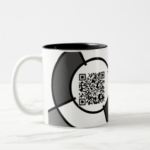 Caneca De Café Em Dois Tons código de QR de touro