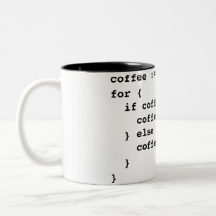 Caneca De Café Em Dois Tons Código do café em Golang