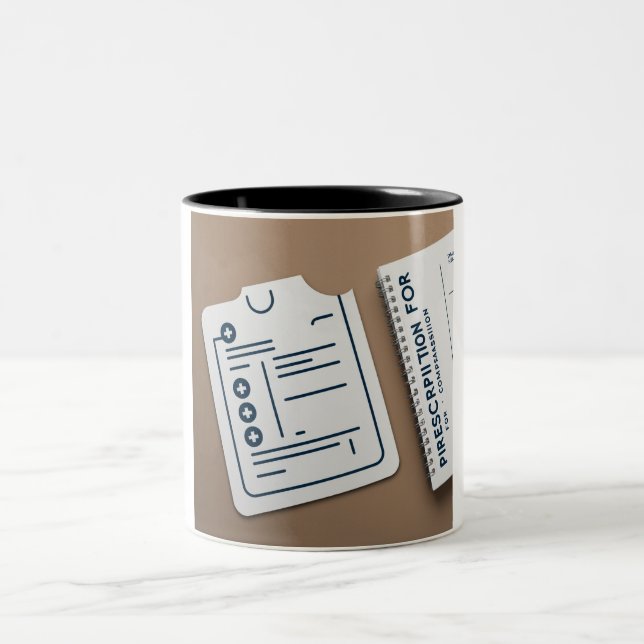 Caneca De Café Em Dois Tons Código do Médico: Criado para Brilliance Mug (Centro)