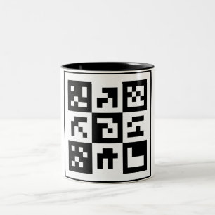 Caneca De Café Em Dois Tons código qr