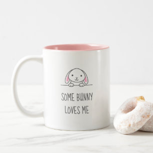 Caneca De Café Em Dois Tons Coelhinho Bonito Fazendo Pequim acima da Cotação