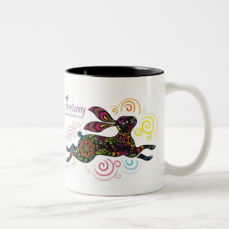 Caneca De Café Em Dois Tons Coelho artístico
