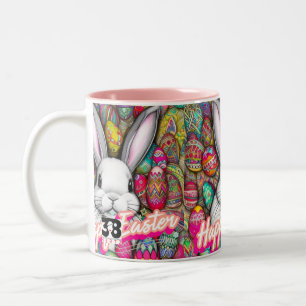 Caneca De Café Em Dois Tons Coelho da Páscoa
