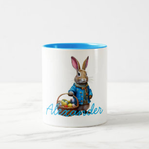 Caneca De Café Em Dois Tons Coelho da Páscoa