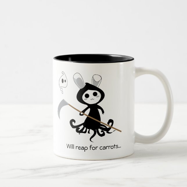 Caneca De Café Em Dois Tons Coelho desagradável (Direita)