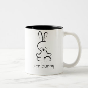 Caneca De Café Em Dois Tons Coelho do zen
