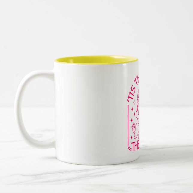 Caneca De Café Em Dois Tons Coelho do Zodíaco Chinês (Esquerda)