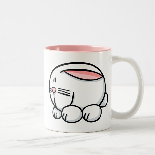 Caneca De Café Em Dois Tons Coelho dos desenhos animados (Direita)