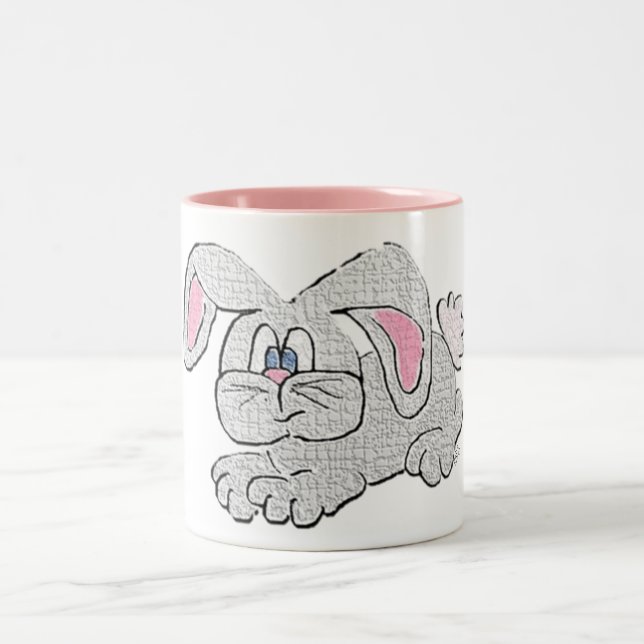 Caneca De Café Em Dois Tons Coelho Feliz (Centro)