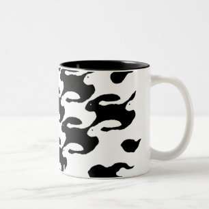 Caneca De Café Em Dois Tons Coelhos