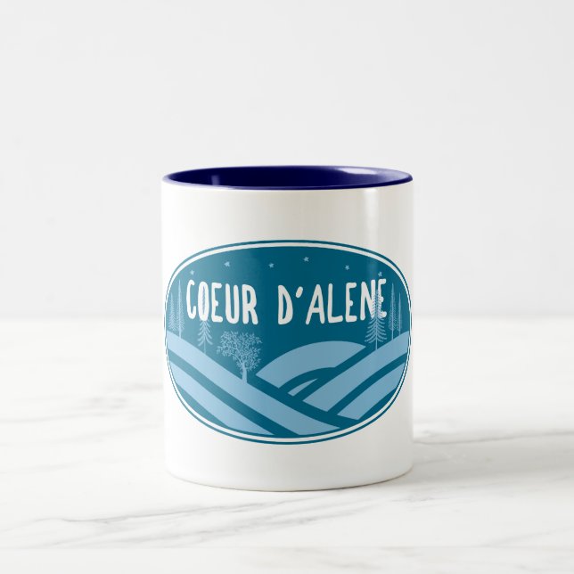 Caneca De Café Em Dois Tons Coeur d'Alene Idaho Outdoors (Centro)