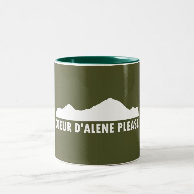 Caneca De Café Em Dois Tons Coeur d'Alene Idaho, Por Favor (Centro)