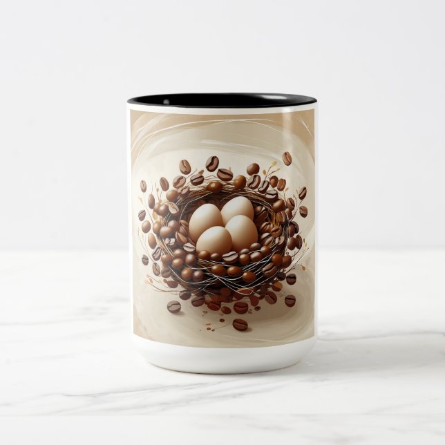 Caneca De Café Em Dois Tons Coffee Bean Nest Mug (Centro)