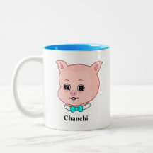Coffee Chanchi Pig Cartoon De Duas Pontas